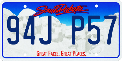SD license plate 94JP57