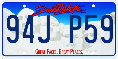 SD license plate 94JP59