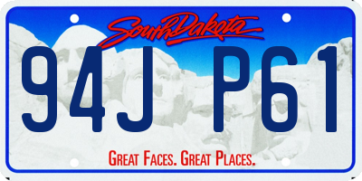 SD license plate 94JP61