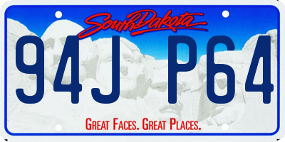 SD license plate 94JP64