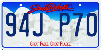 SD license plate 94JP70