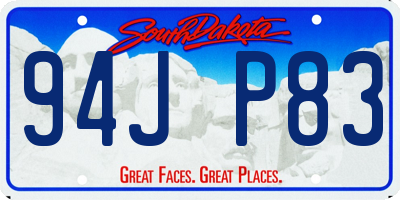 SD license plate 94JP83