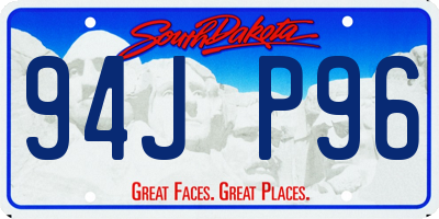 SD license plate 94JP96
