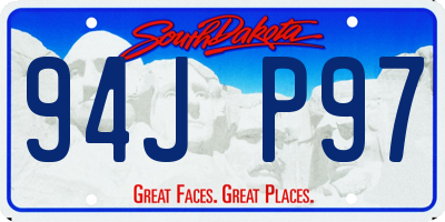 SD license plate 94JP97
