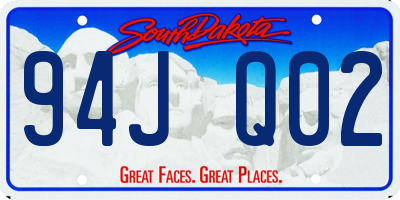 SD license plate 94JQ02