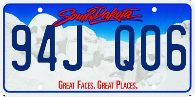 SD license plate 94JQ06