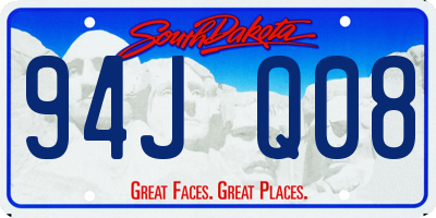 SD license plate 94JQ08