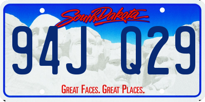 SD license plate 94JQ29
