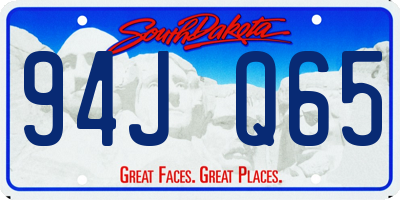 SD license plate 94JQ65