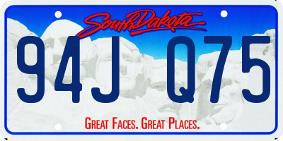 SD license plate 94JQ75