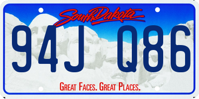 SD license plate 94JQ86