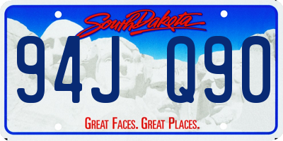 SD license plate 94JQ90