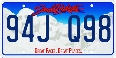 SD license plate 94JQ98