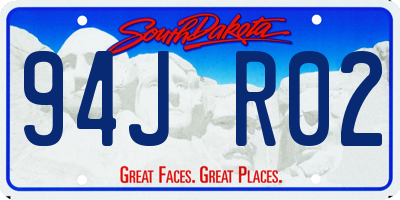 SD license plate 94JR02