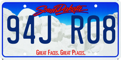 SD license plate 94JR08