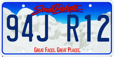 SD license plate 94JR12