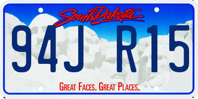 SD license plate 94JR15