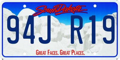 SD license plate 94JR19