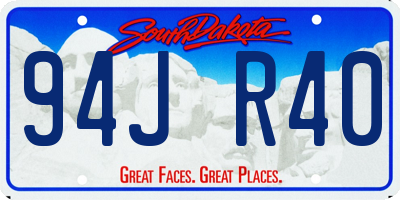 SD license plate 94JR40