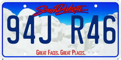 SD license plate 94JR46