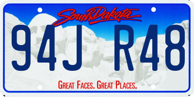 SD license plate 94JR48