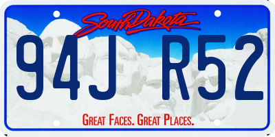 SD license plate 94JR52