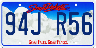 SD license plate 94JR56