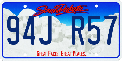 SD license plate 94JR57