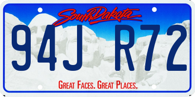 SD license plate 94JR72