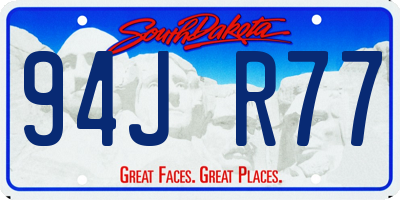 SD license plate 94JR77