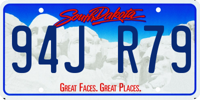 SD license plate 94JR79