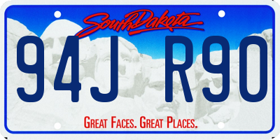 SD license plate 94JR90