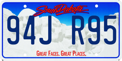 SD license plate 94JR95