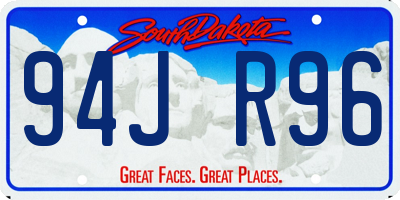 SD license plate 94JR96