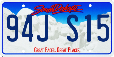 SD license plate 94JS15