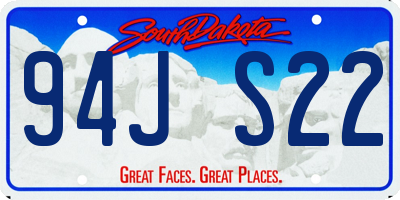 SD license plate 94JS22