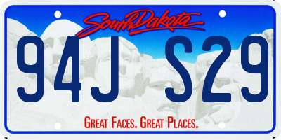 SD license plate 94JS29