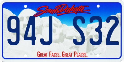 SD license plate 94JS32
