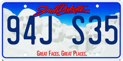 SD license plate 94JS35