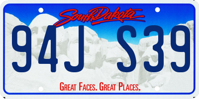 SD license plate 94JS39