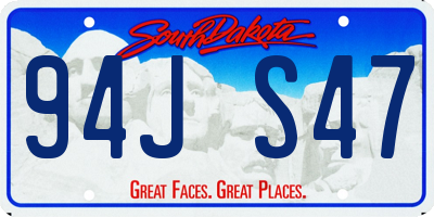 SD license plate 94JS47