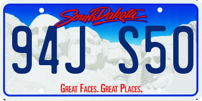 SD license plate 94JS50