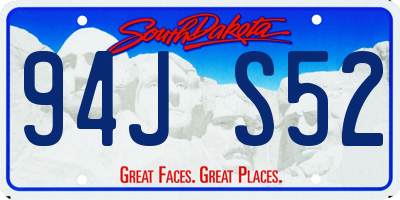 SD license plate 94JS52