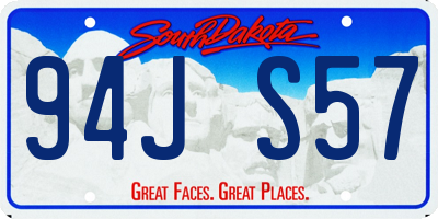 SD license plate 94JS57