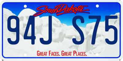 SD license plate 94JS75