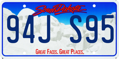 SD license plate 94JS95