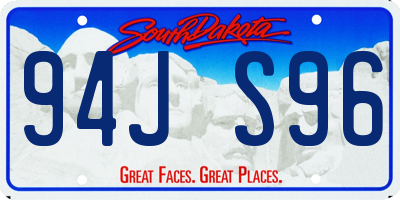 SD license plate 94JS96