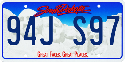 SD license plate 94JS97