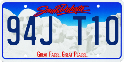 SD license plate 94JT10