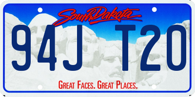 SD license plate 94JT20